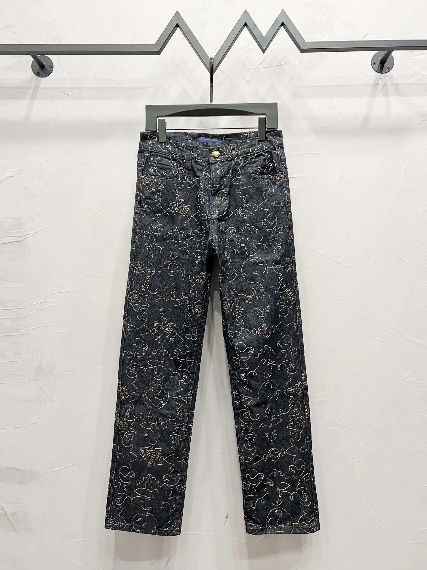 Louis Vuitton Monogram Patchwork Denim Jeans Light Blue - 30