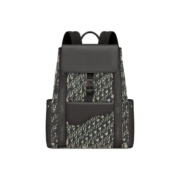 Dior Book Tote Backpack Black and Beige Oblique Print - 5