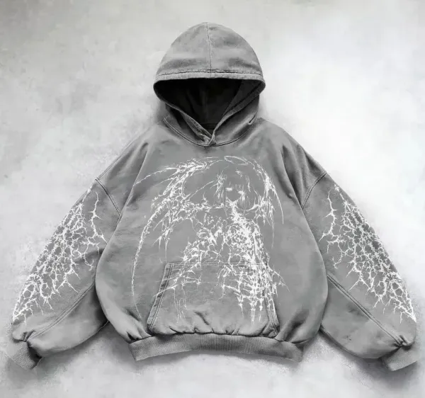 Design Angelic Decay Black Oversized Hoodie - 16