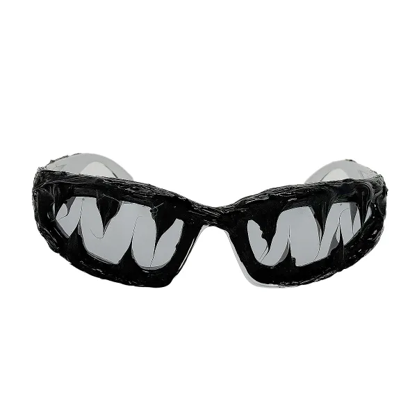 Design Monster Teeth Sunglasses Gold Blue Eyewear - 10