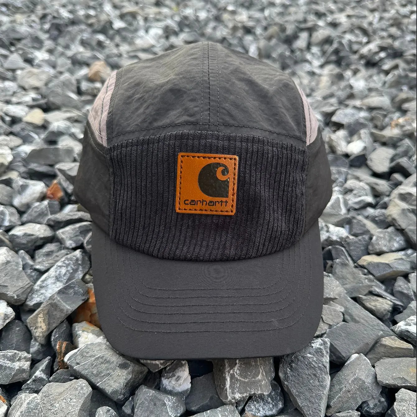 Carhartt Corduroy Panel 5-Panel Cap Beige Olive Hat - 4
