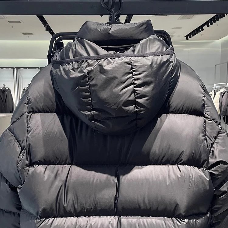 Moncler Down Jacket Black Hooded Puffer - 9