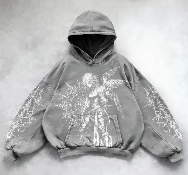 Design Angelic Decay Black Oversized Hoodie - 18
