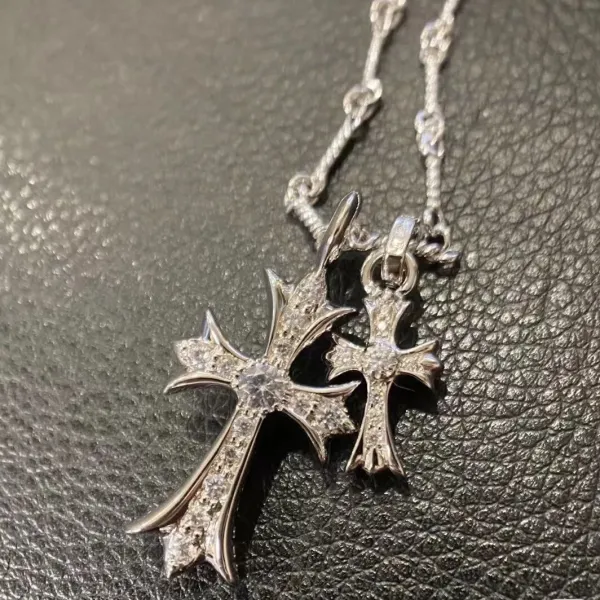 Chrome Hearts Cross Pendant Necklace Silver Jewelry - 1