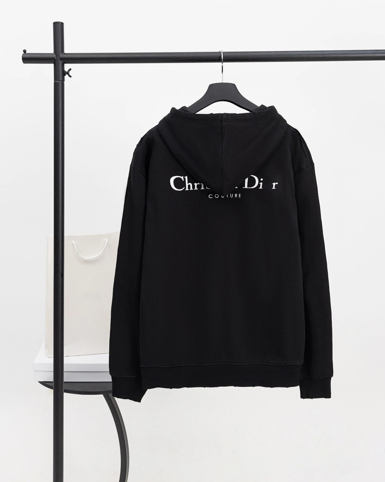 Dior Gray Distressed Hoodie - 9