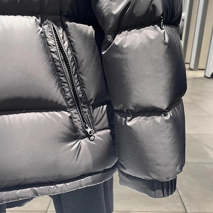 Moncler Down Jacket Black Hooded Puffer - 8