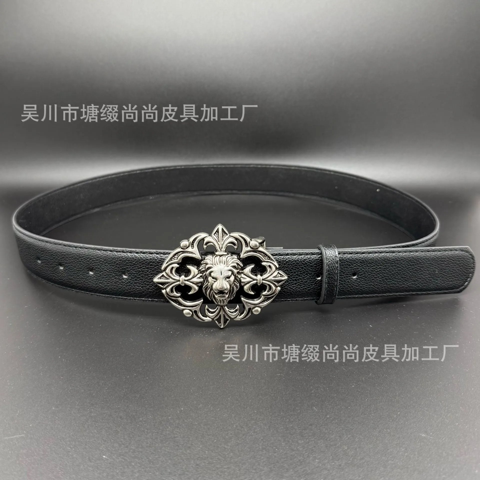 Chrome Hearts Logo Buckle Leather Belt Black - 8