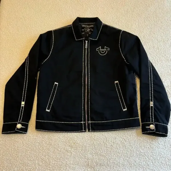 Design True Religion Signature Stitch Jacket Black Outerwear - 1
