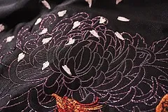 Design Dragon and Tiger Embroidered Satin Bomber Jacket Red Black Outerwear.jacket - 15