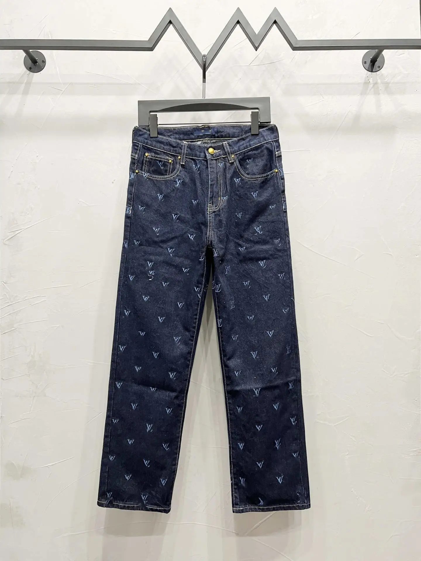 Louis Vuitton Monogram Patchwork Denim Jeans Light Blue - 16