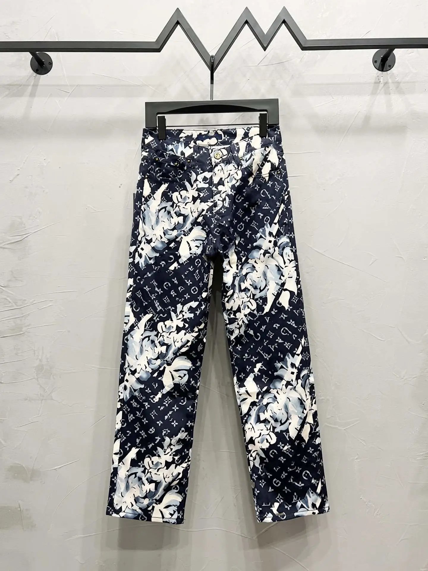 Louis Vuitton Monogram Patchwork Denim Jeans Light Blue - 22