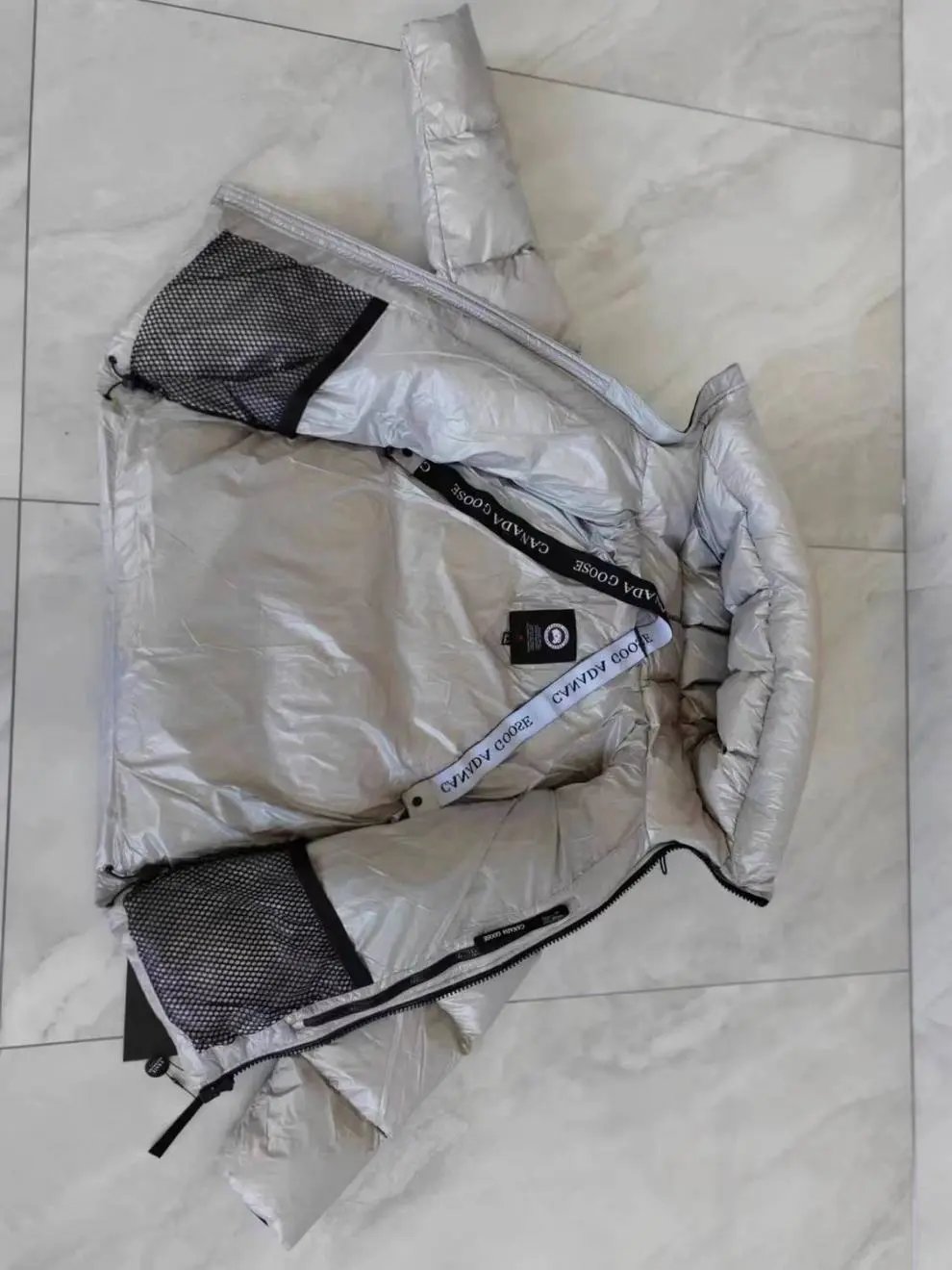 Moncler Genius Down Jacket Silver Metallic - 17