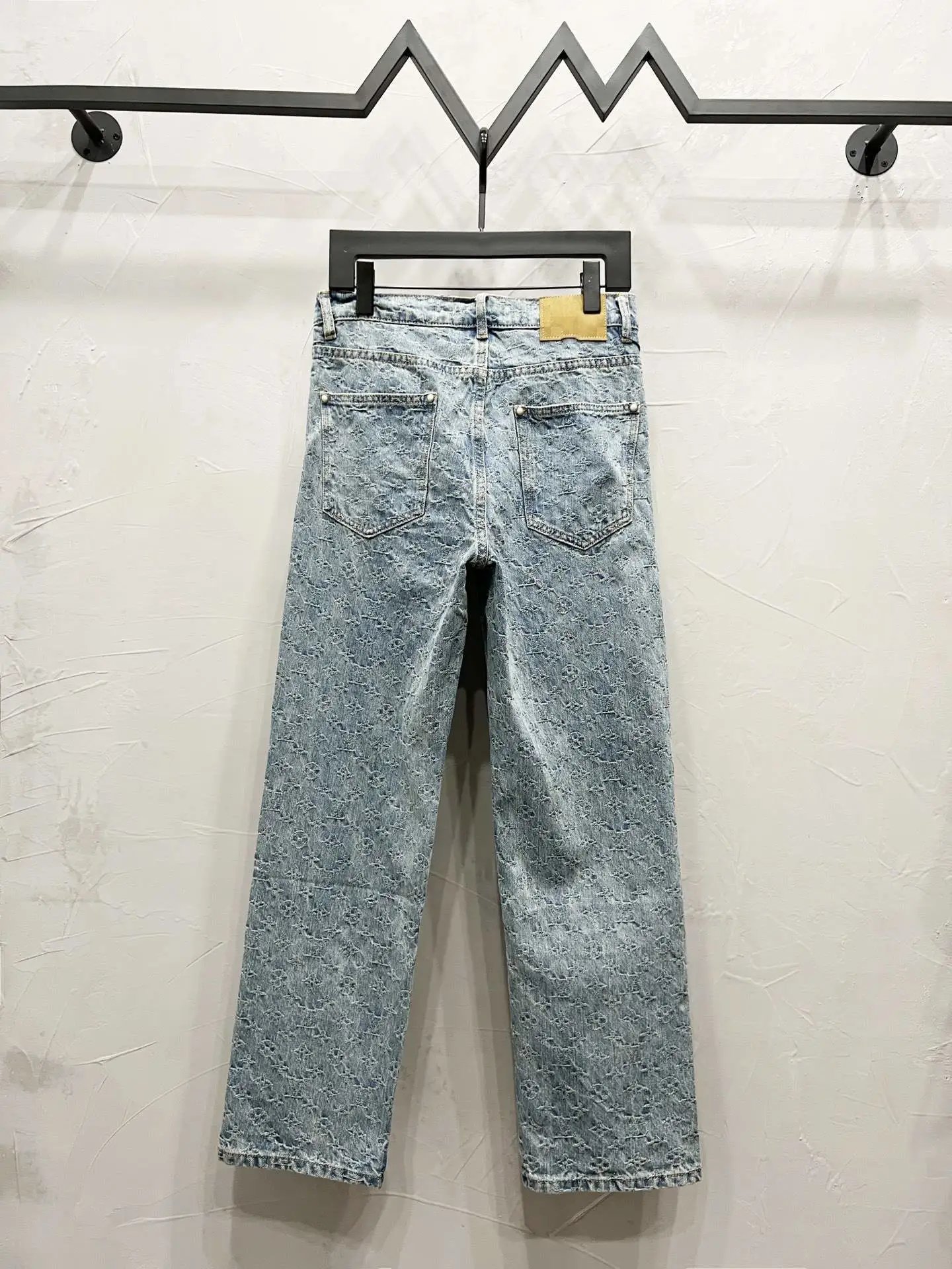 Louis Vuitton Monogram Patchwork Denim Jeans Light Blue - 37