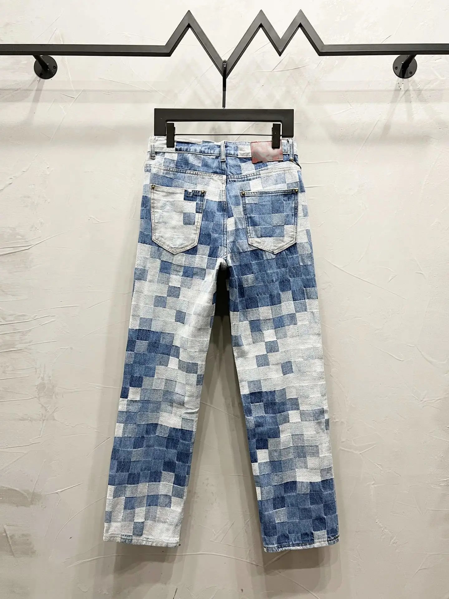 Louis Vuitton Monogram Patchwork Denim Jeans Light Blue - 45