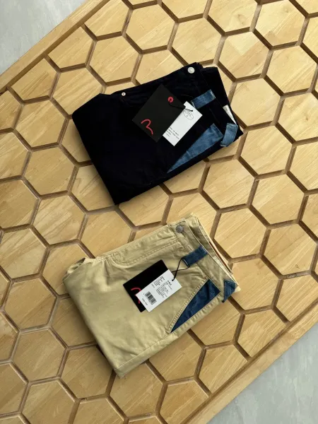 Evisu Patchwork Chino Pants Navy Blue - 9