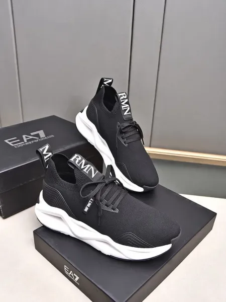 Emporio Armani Infinity Knit Sneakers Gray - 9