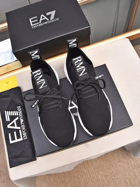 Emporio Armani Infinity Knit Sneakers Gray - 13