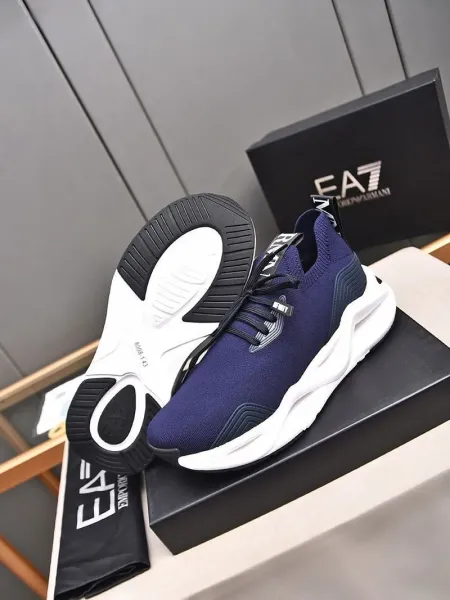 Emporio Armani Infinity Knit Sneakers Gray - 16
