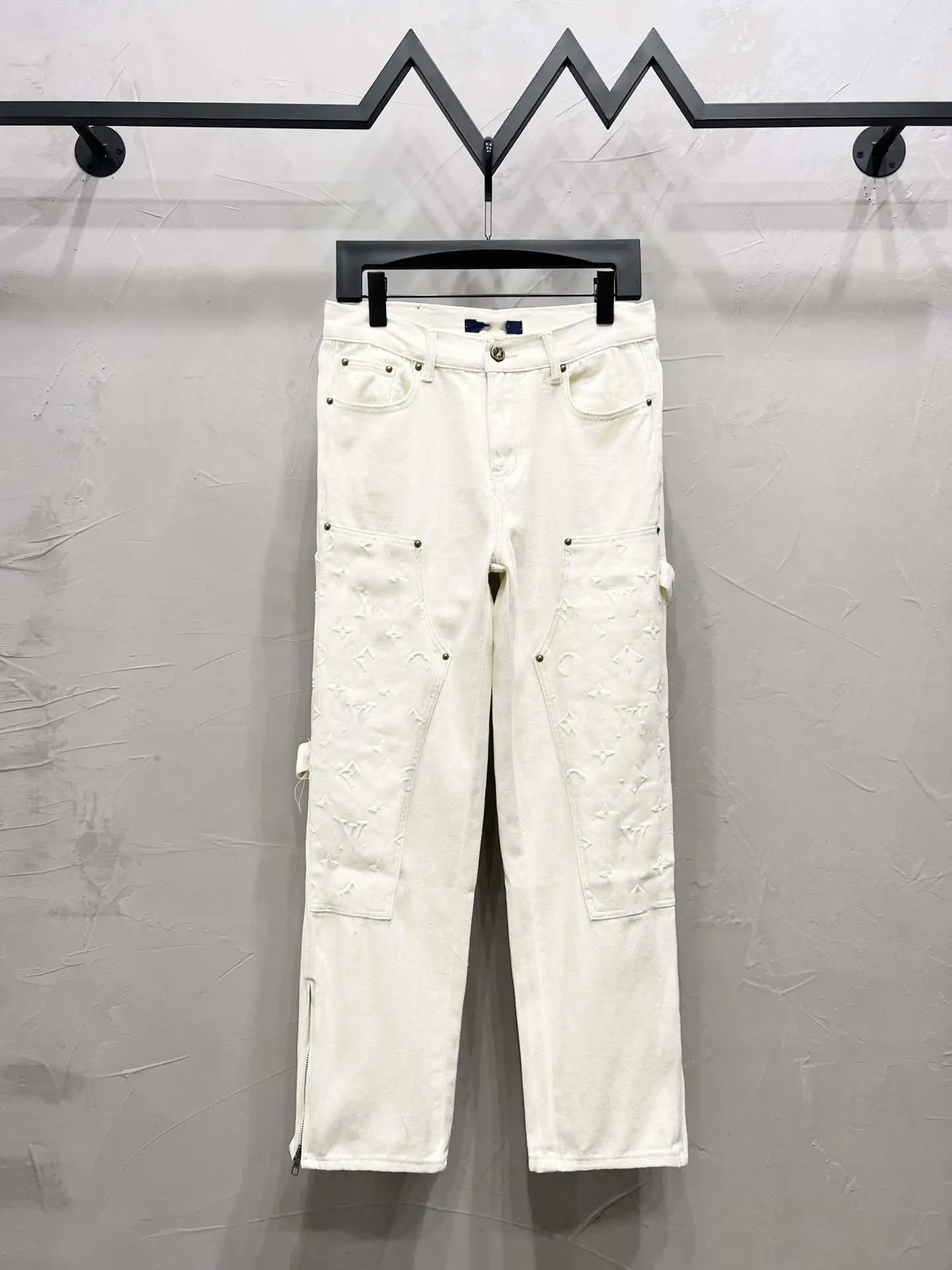 Louis Vuitton Monogram Patchwork Denim Jeans Light Blue - 4