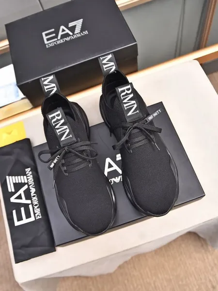 Emporio Armani Infinity Knit Sneakers Gray - 29