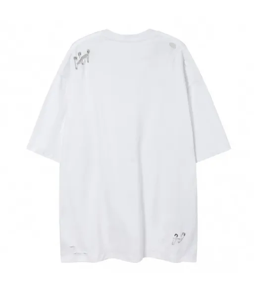 Design Hoses Rise Star Graphic Oversized T-Shirt White - 7