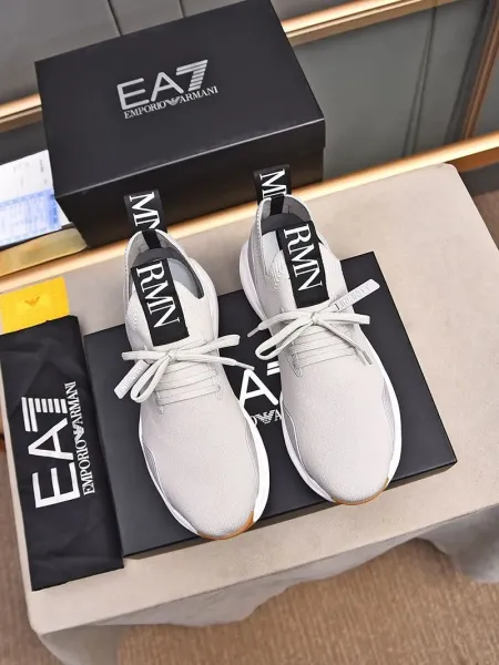 Emporio Armani Infinity Knit Sneakers Gray - 36