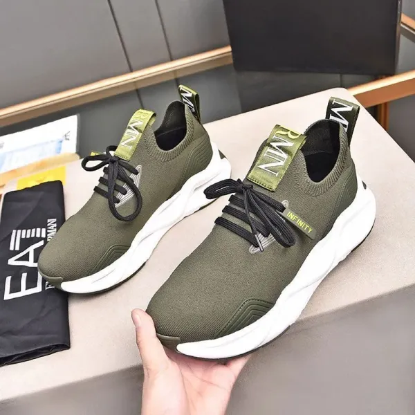 Emporio Armani Infinity Knit Sneakers Gray - 40