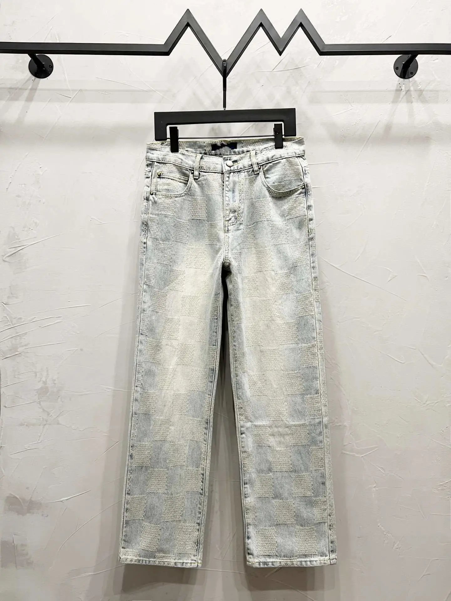Louis Vuitton Monogram Patchwork Denim Jeans Light Blue - 12