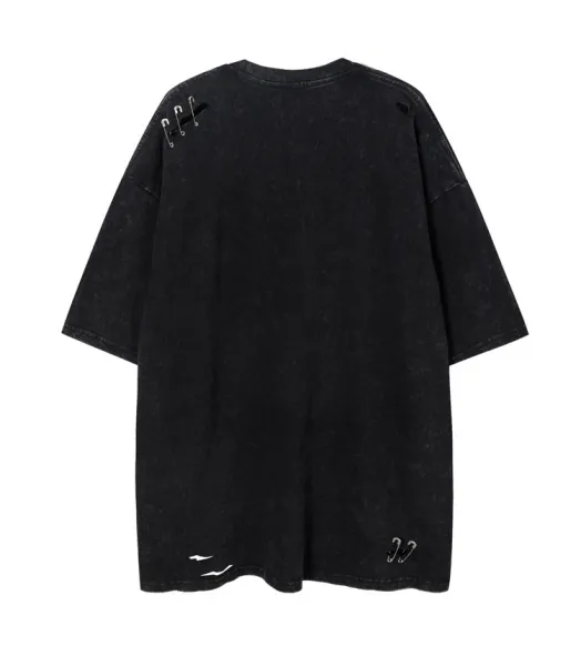 Design Hoses Rise Star Graphic Oversized T-Shirt White - 9