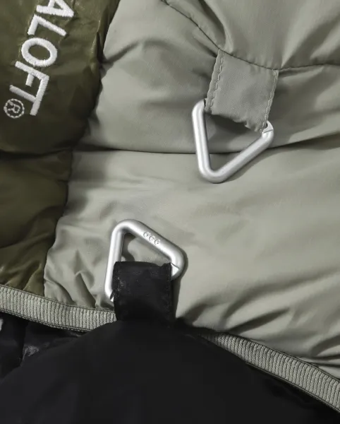 Nike ACG Down Jacket Black with Olive Green Pants - 14