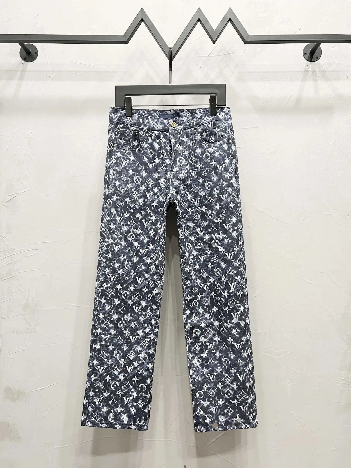 Louis Vuitton Monogram Patchwork Denim Jeans Light Blue - 32