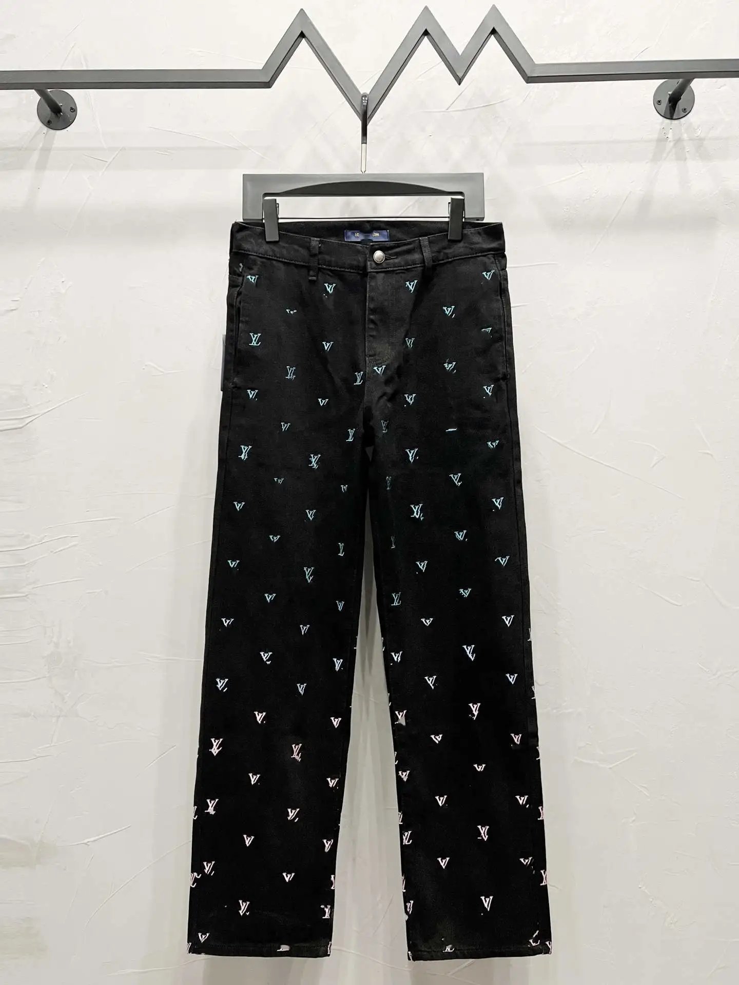 Louis Vuitton Monogram Patchwork Denim Jeans Light Blue - 38