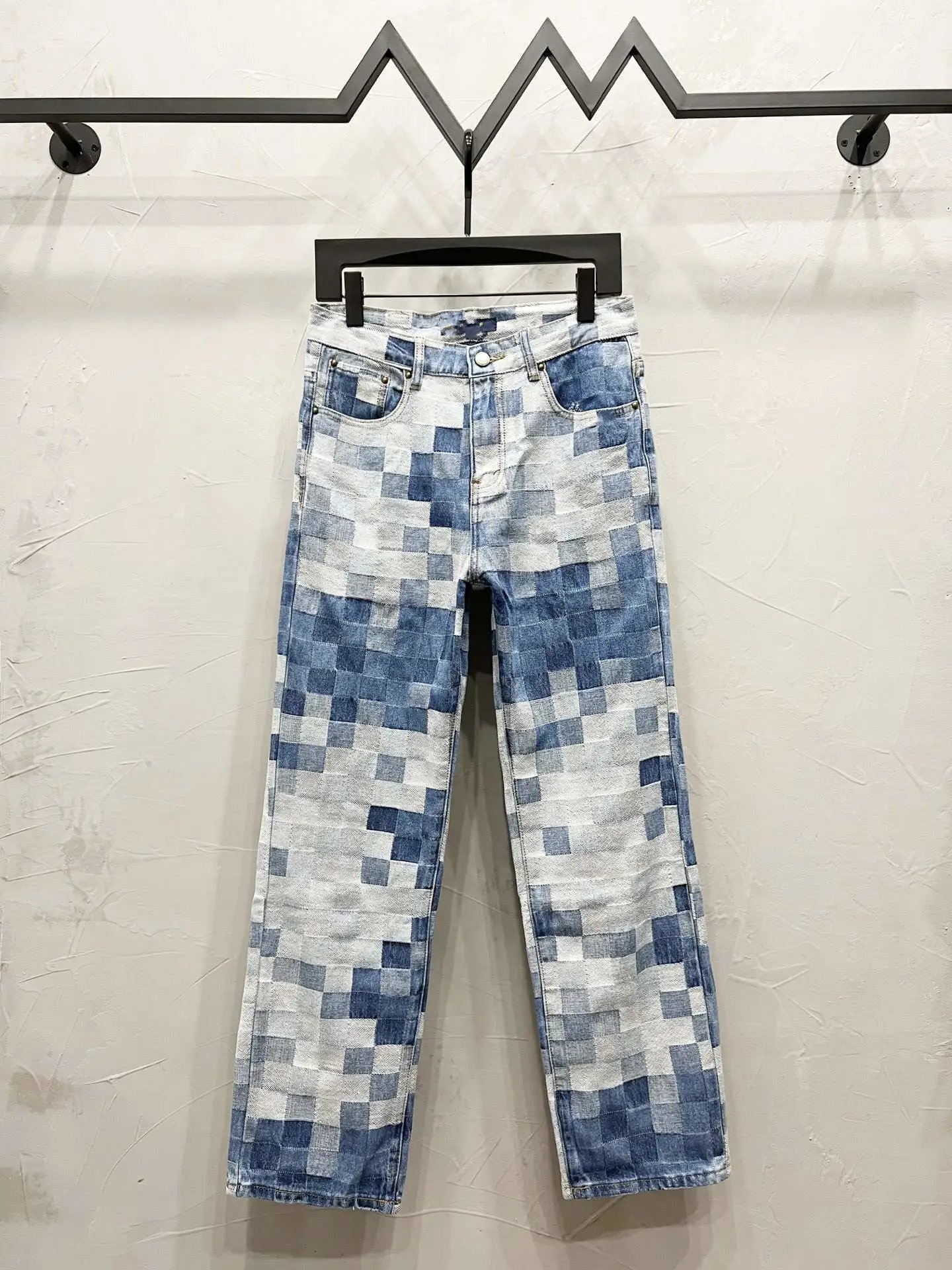 Louis Vuitton Monogram Patchwork Denim Jeans Light Blue - 44