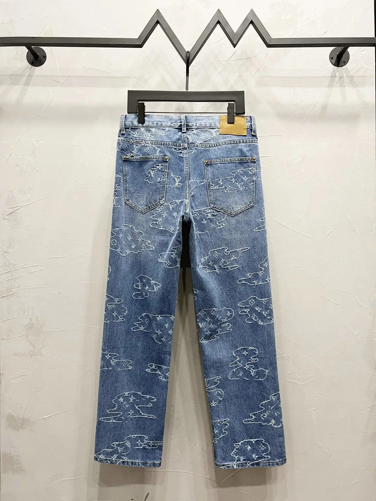Louis Vuitton Monogram Patchwork Denim Jeans Light Blue - 49