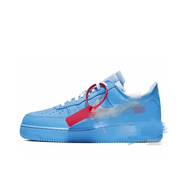 Off-White x Nike Air Force 1 Low Blue Sneakers - 1