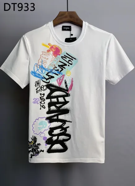 Dsquared2 Graffiti Print White T-Shirt - 1