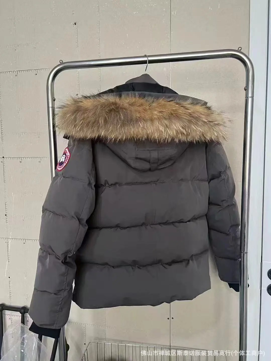 Canada Goose Expedition Parka Gray with Real Fur Trim Down Jacket - 8