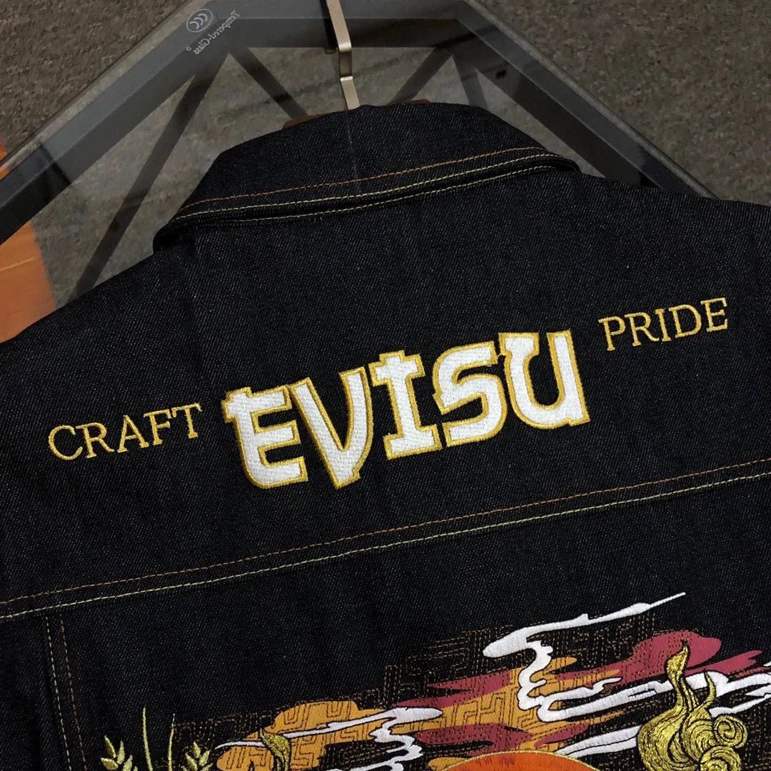 Evisu Craft Pride Denim Jacket Black - 5