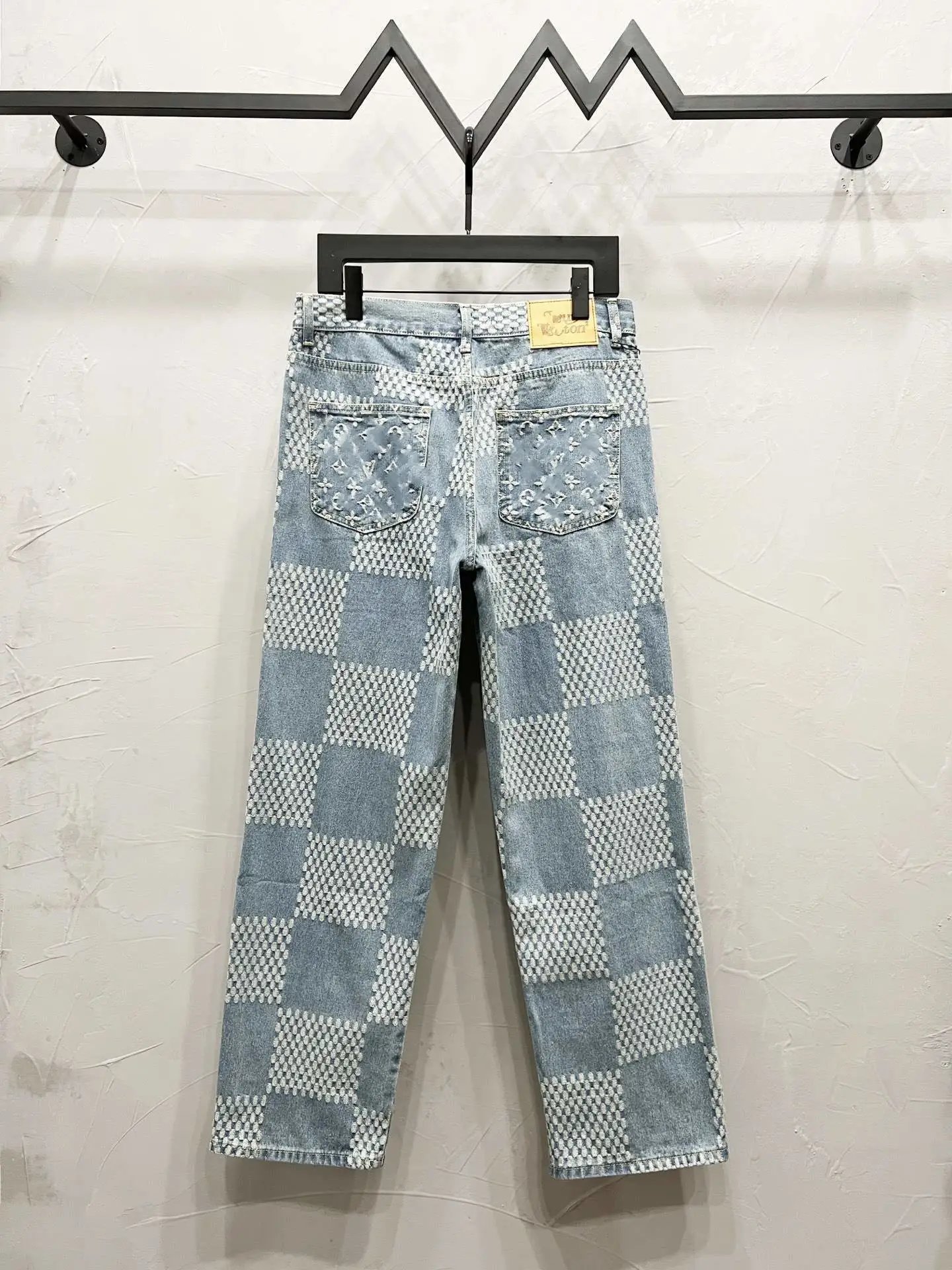 Louis Vuitton Monogram Patchwork Denim Jeans Light Blue - 9