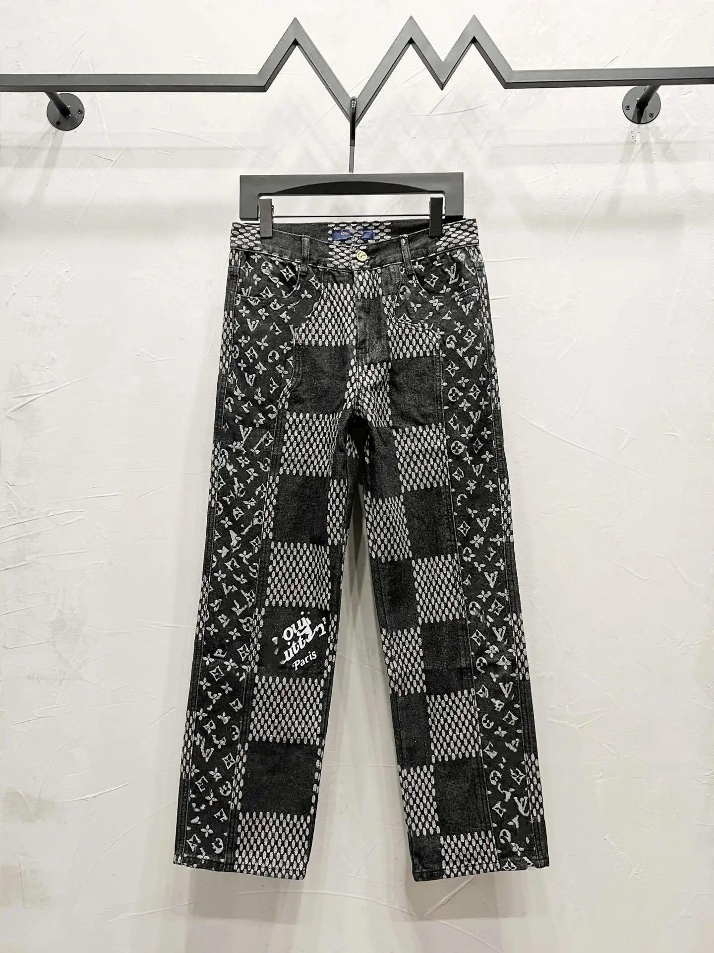Louis Vuitton Monogram Patchwork Denim Jeans Light Blue - 18
