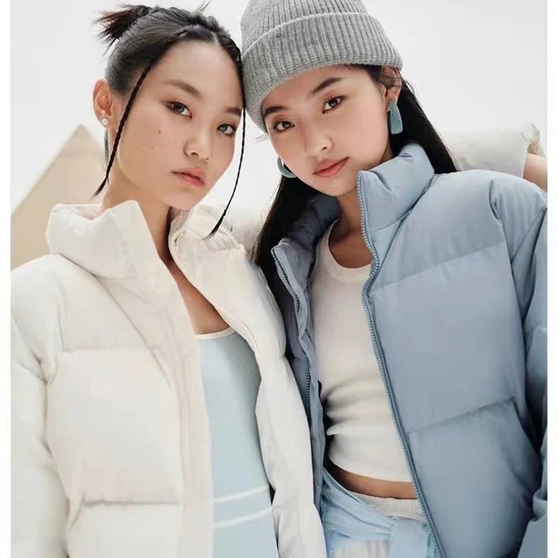Design Short Puffer Jacket Light Blue Outerwear - 10