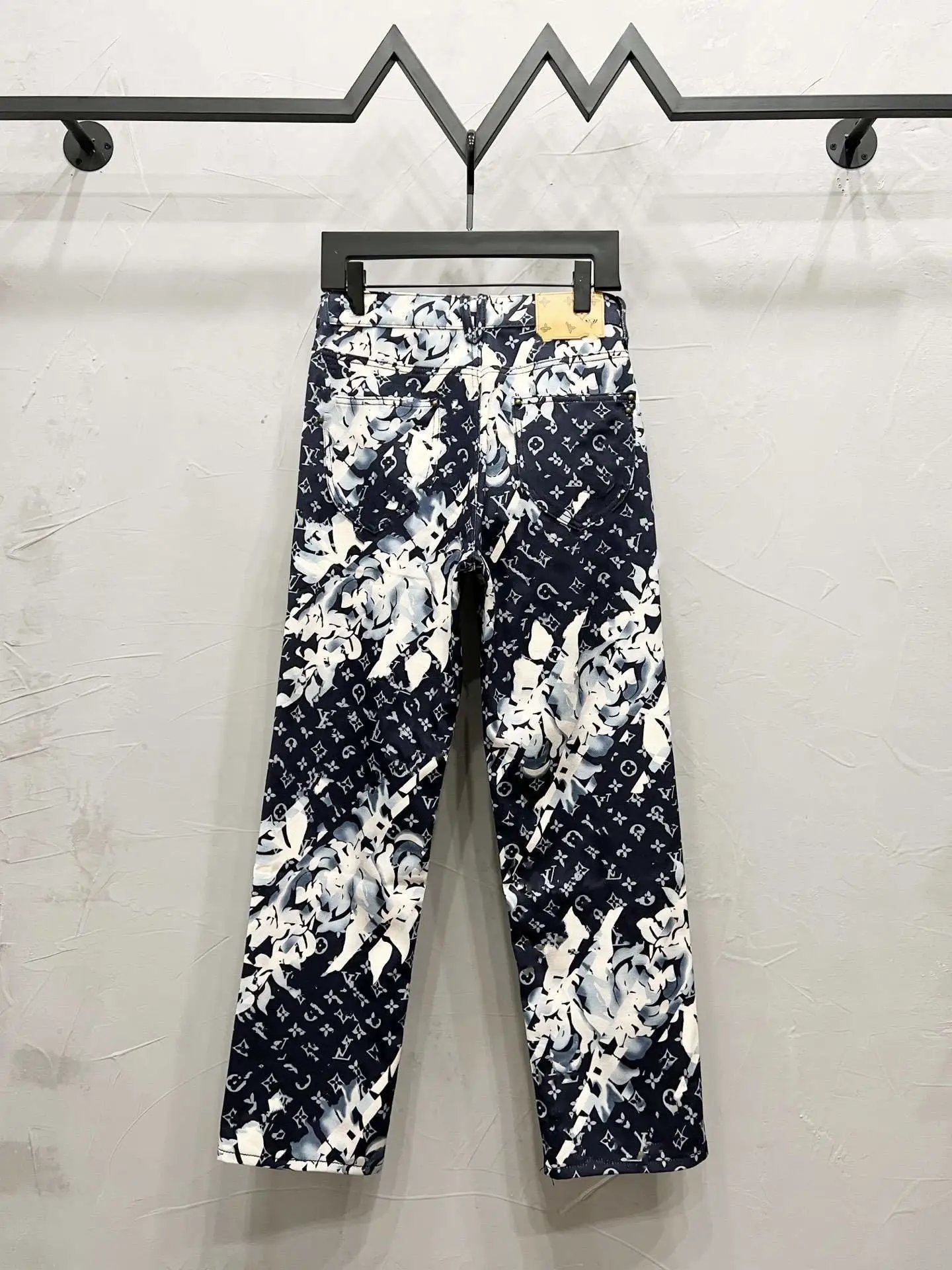 Louis Vuitton Monogram Patchwork Denim Jeans Light Blue - 23