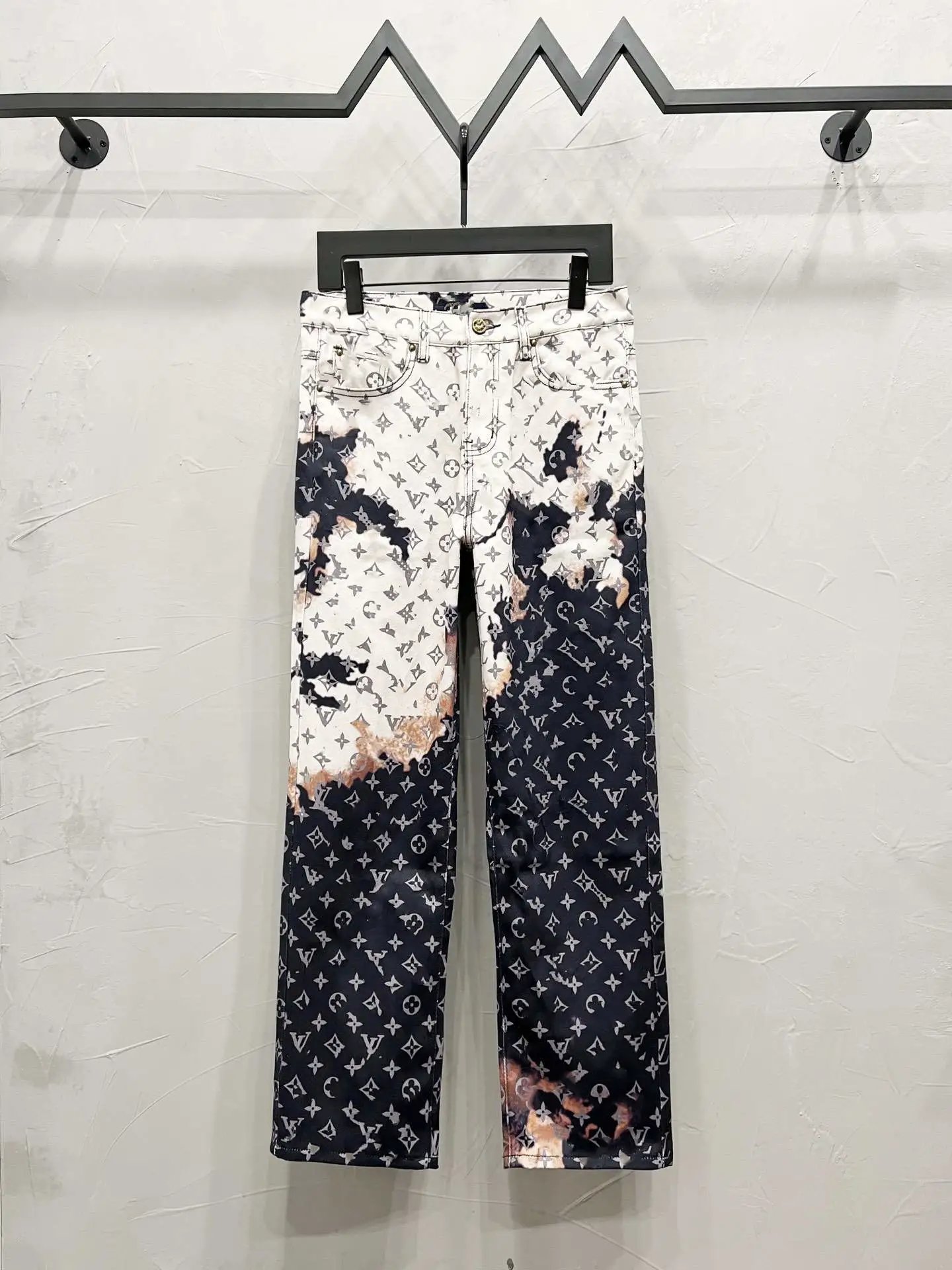 Louis Vuitton Monogram Patchwork Denim Jeans Light Blue - 28