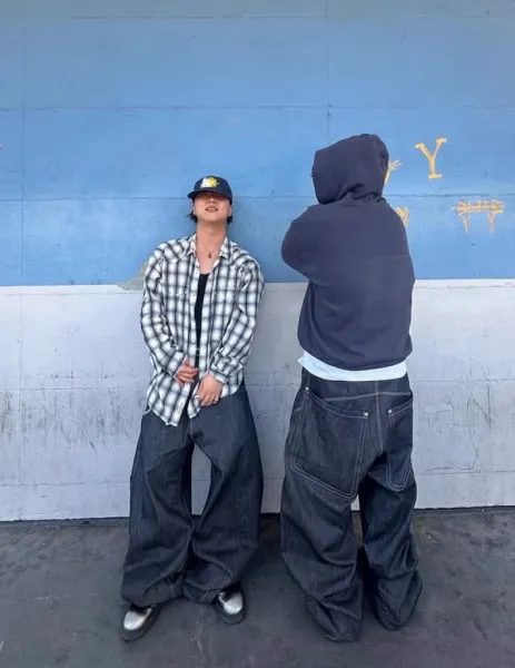 Carhartt Work In Progress x Project GR Dark Wash Baggy Jeans - 16
