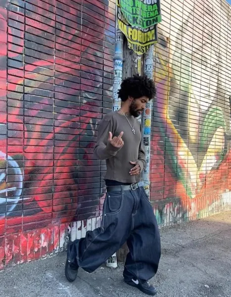 Carhartt Work In Progress x Project GR Dark Wash Baggy Jeans - 12