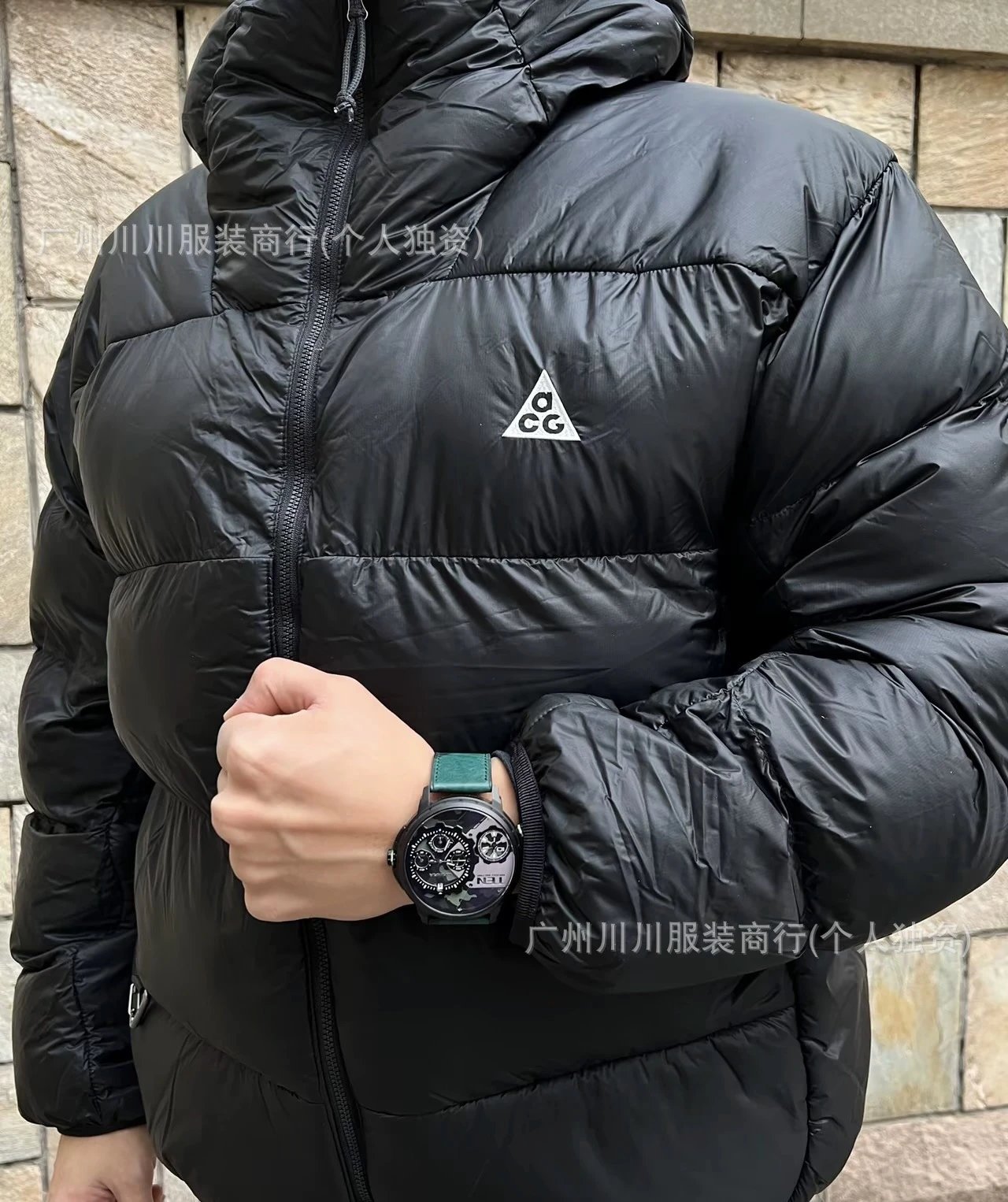 Design Puffer Hooded Jacket Beige Down-Jacket - 15