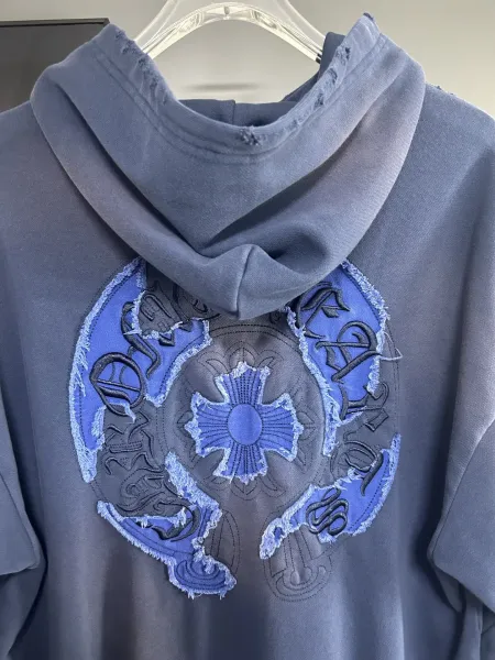 Chrome Hearts Embroidered Cross Hoodie White - 17