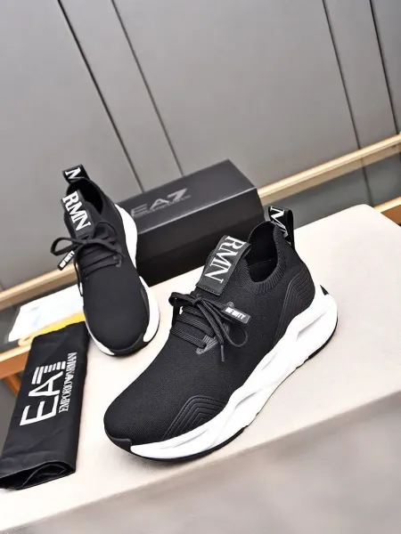 Emporio Armani Infinity Knit Sneakers Gray - 11