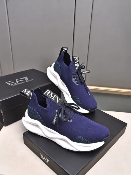 Emporio Armani Infinity Knit Sneakers Gray - 17