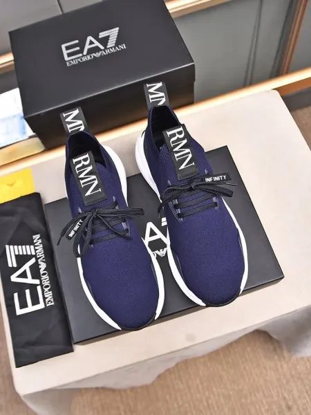 Emporio Armani Infinity Knit Sneakers Gray - 21